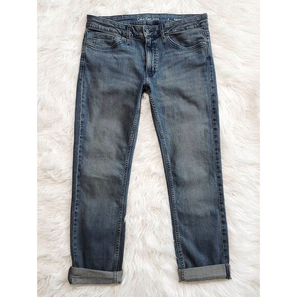 CALVIN KLEIN SLIM BOYFRIEND CUFFED WOMEN'S JEANS - SIZE 6 - Picture 2 of 11
